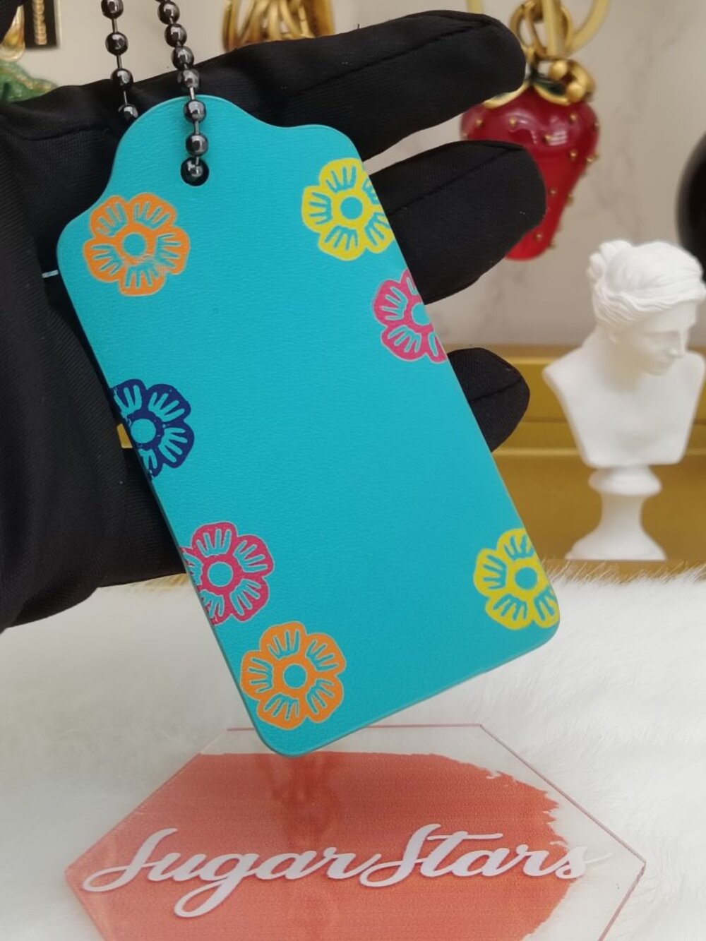 Coach tag bag charm